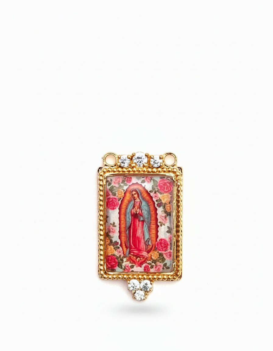 Escapulario de Virgen con Circonitas