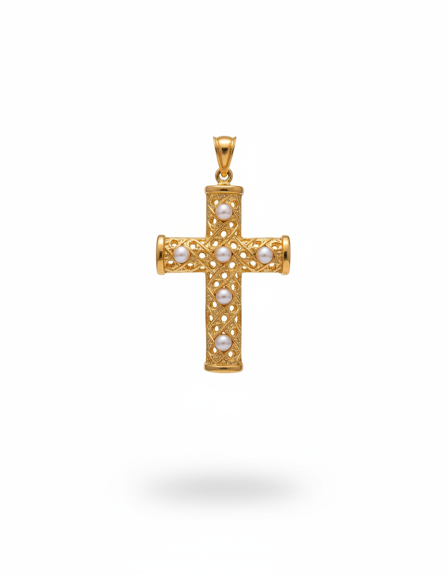 Cruz Labrada con Perlas